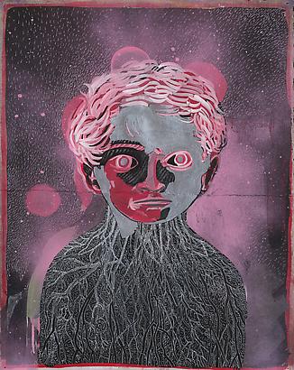 Christopher Davison
Self Portrait at 5, 2010
colored pencil, ink wash, acrylic on paper
14.25 x 11 inches