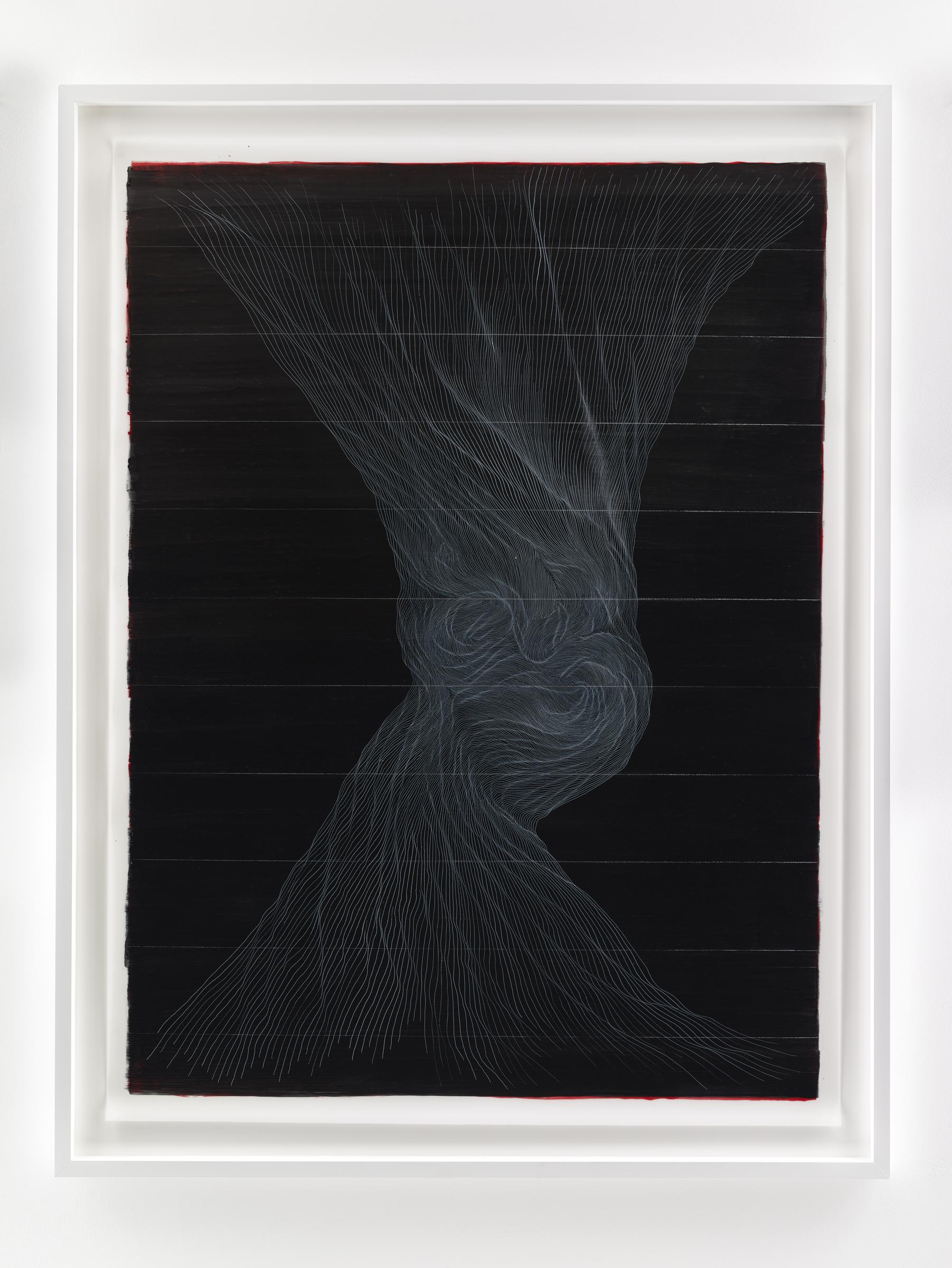 LINN MEYERS Untitled, 2014, ink on mylar, 56 1/2 x 42 inches, SGI2868.