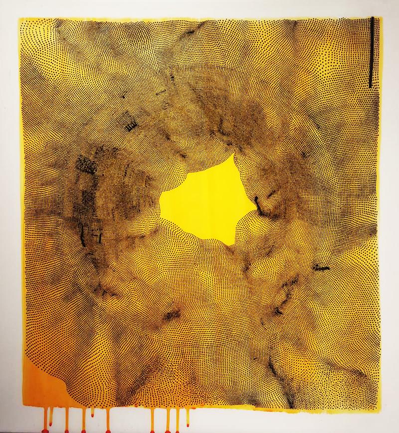 LINN MEYERS Untitled, 2015, ink on mylar, 23 1/2 x 22 inches, SGI3045.