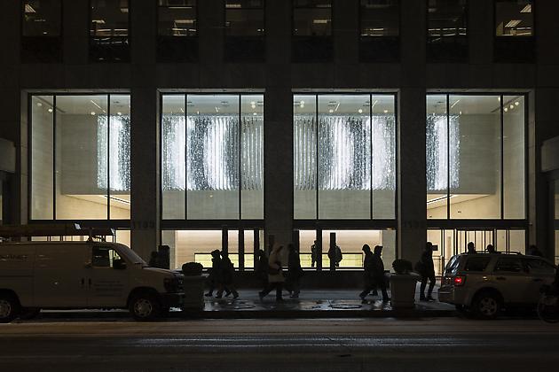 Volume (Durst), 2013
White LEDs, mirror finished stainless steel, custom software, electrical hardware
12 x 60 x 6 feet