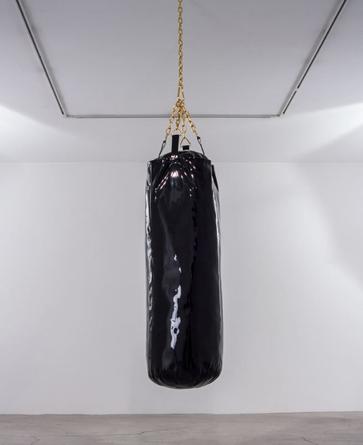 Heavy Bag, 2014
Urethane on aluminum with gold plated chain
84 x 18 x 18 inches
Edition of 3