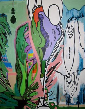 MICHAEL BEVILACQUA
The Three Graces
2007
Acrylic on linen 
48 x 60 x 1 ½ inches