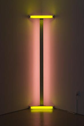 DAN FLAVIN
Untitled
1969
Two 2-foot yellow, one 8-foot pink fluorescent lights, with fixtures
96 x 24 in
Edition 2/3
Fabricated 3