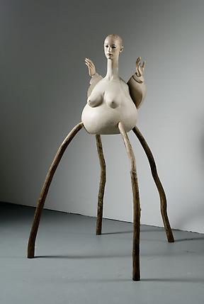 <i>A Lunar Eclipse in a Forest</i>, 2007
Painted camphor wood, marble and miscellaneous wood
83 1/2 x 52 3/4 x 54 3/4 inches (212 x 134 x 139 cm)
Private Collection
