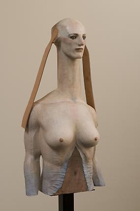 <i>Sphinx Talking with Forest</i>, 2008
Painted camphor wood, marble and leather
41.54 x 20.47 x 12.6 inches (105.5 x 52 x 32 cm
Private Collection