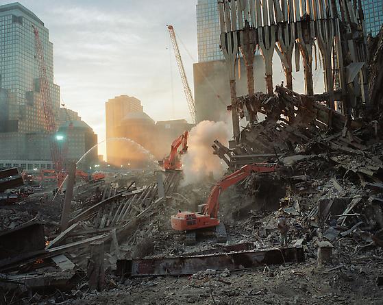 Inside the pile, looking west
