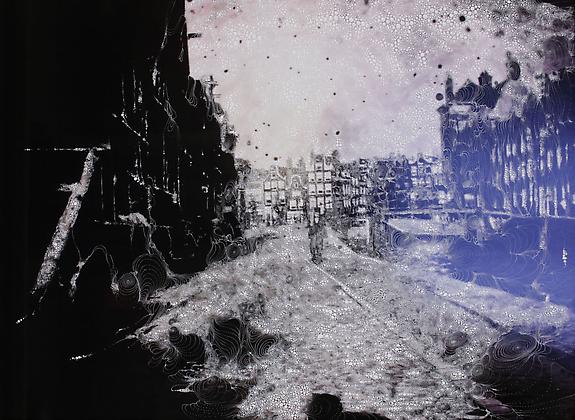 Walk to the Atelier, 2011
Unique hand-painted chromogenic print with mixed media, 30 x 40 inches (76.2 x 101.6 cm)
