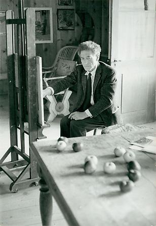 Alberto Giacometti in his studio, c. 1960