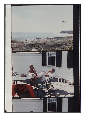 Jonas Mekas
Elia Kazan and Peter Beard Montauk, August 1972