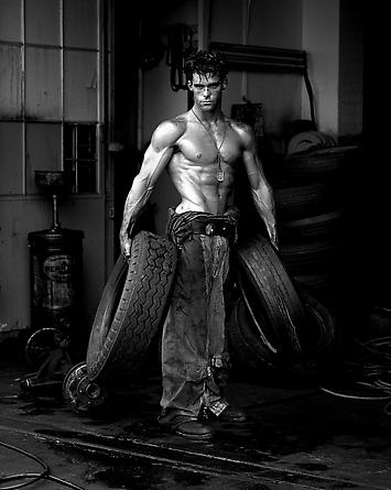 Fred with Tires, Hollywood, 1984