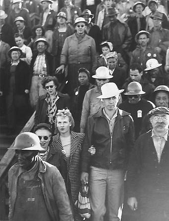 Shipyard Construction Workers, Richmond, California, 1942