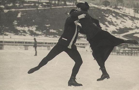 Simone and Charles Sabouret, French Ice Skating Championship, St. Moritz, 1913 [#18]