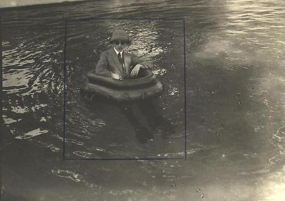 Zissou in his Tire-boat, 1911 [JHL 555]