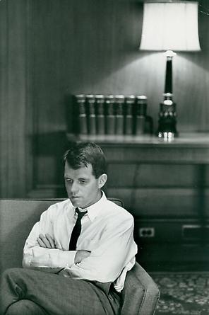 Attorney General Robert Kennedy in his office, Washington, DC, 1961