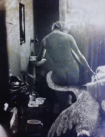 Leda and the swan, 2011
Unique hand-painted chromogenic print with mixed media, 40 3/4 x 32 1/2 inches (103.5 x 82.6 cm)