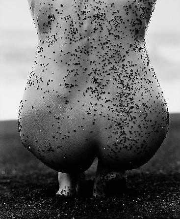 Female Nude with Black Sand, Hawaii, 1989