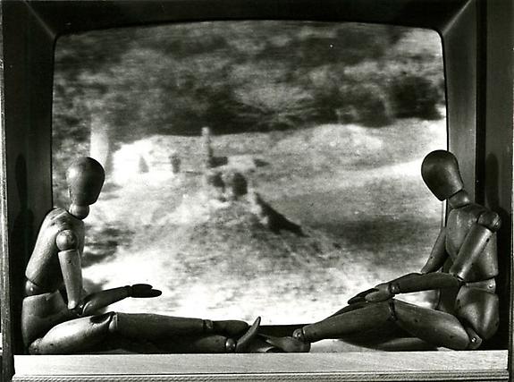 Mr. & Mrs. Woodman in front of the TV, 1975