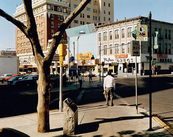 Stephen Shore 
El Paso Street, El Paso, Texas,  July 5, 1975