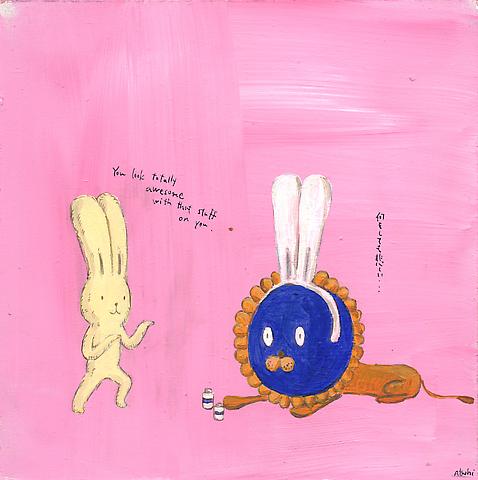 You look totally awesome
Acrylic on panel
19.2 x 19 cm
2008