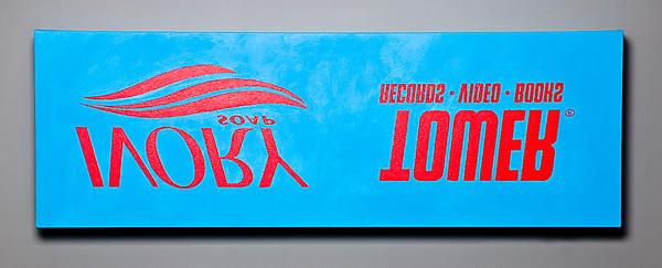 Elijah Blue
Ivory Tower (Cyan Reverse Russian Legend), 2010
Acrylic on canvas
10 x 30 inches