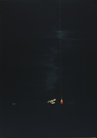 Unexplained object in the darkness
Acrylic on linen
70 x 50 cm
2008