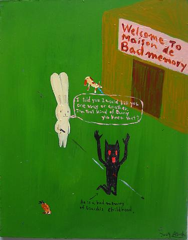 Maison de bad memory
Acrylic on board
21.5 x 17.7 cm
2009