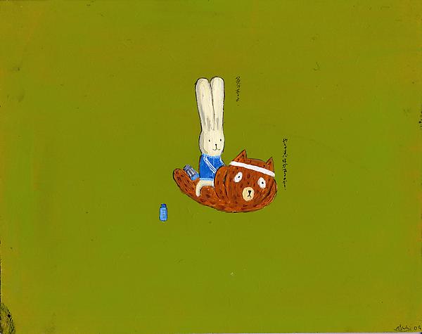 Kumacchi’s training
Acrylic on board
19 x 24.2 cm
2009