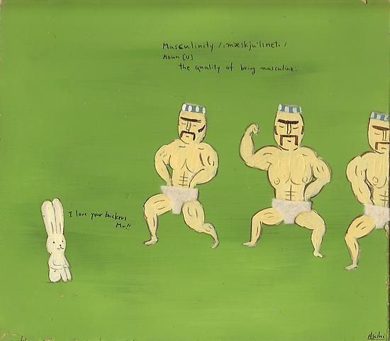Masculinity
Acrylic on board
22 x 25 cm
2009