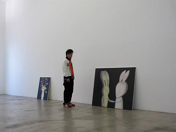 Atsushi Kaga during installation