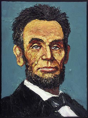 Lincoln, Early 1865 
2005
oil on canvas
51 x 40.5 cm