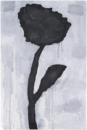 Black Flower
2011
acrylic and fabric collage on canvas
114 x 76 cm