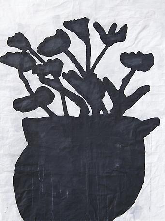 Black Flower Redux #2
2011
Gesso, Flashe and paper collage on paper 
148 x 118 cm