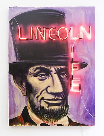 Sinclaire Lincoln
2008/10
oil on canvas, neon
140 x 100 cm