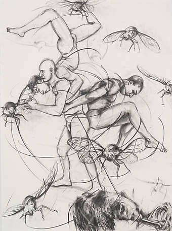 Björn bland dansare
2012
graphite on paper
93 x 74 cm