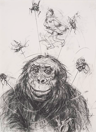 Den personliga apan 
2012
graphite on paper
93 x 74 cm