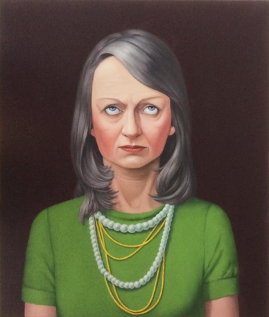 Dekorerad kvinna I 
2015
oil on canvas
80 x 68 cm