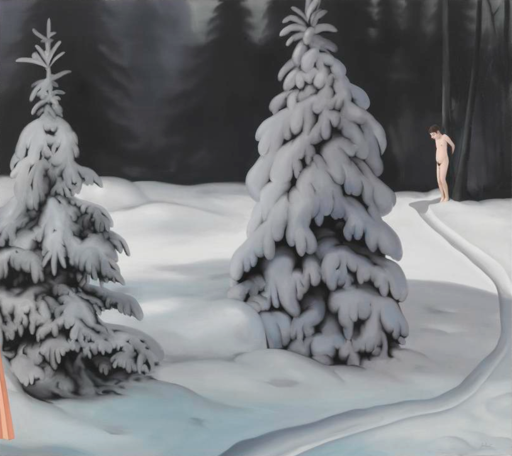 Sebastian i snön
2015
oil on canvas
75 x 85 cm