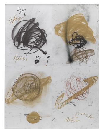 Saturnus Skymning, 2016
mixed media on paper
171 x 130 cm