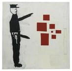 Abstract painting with policeman
1986
acrylic and fabric collage on canvas
191 x 191 cm
