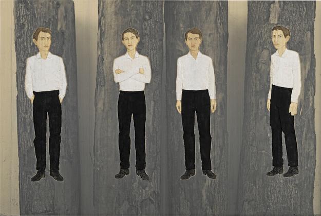 Relief with four men
2015
painted wood with ink jet
200 x 300 x 4 cm