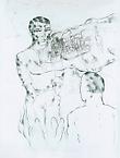 Virgilio Pinera writes through me for some dark moments
1994
drawing on paper
192 x 147 cm