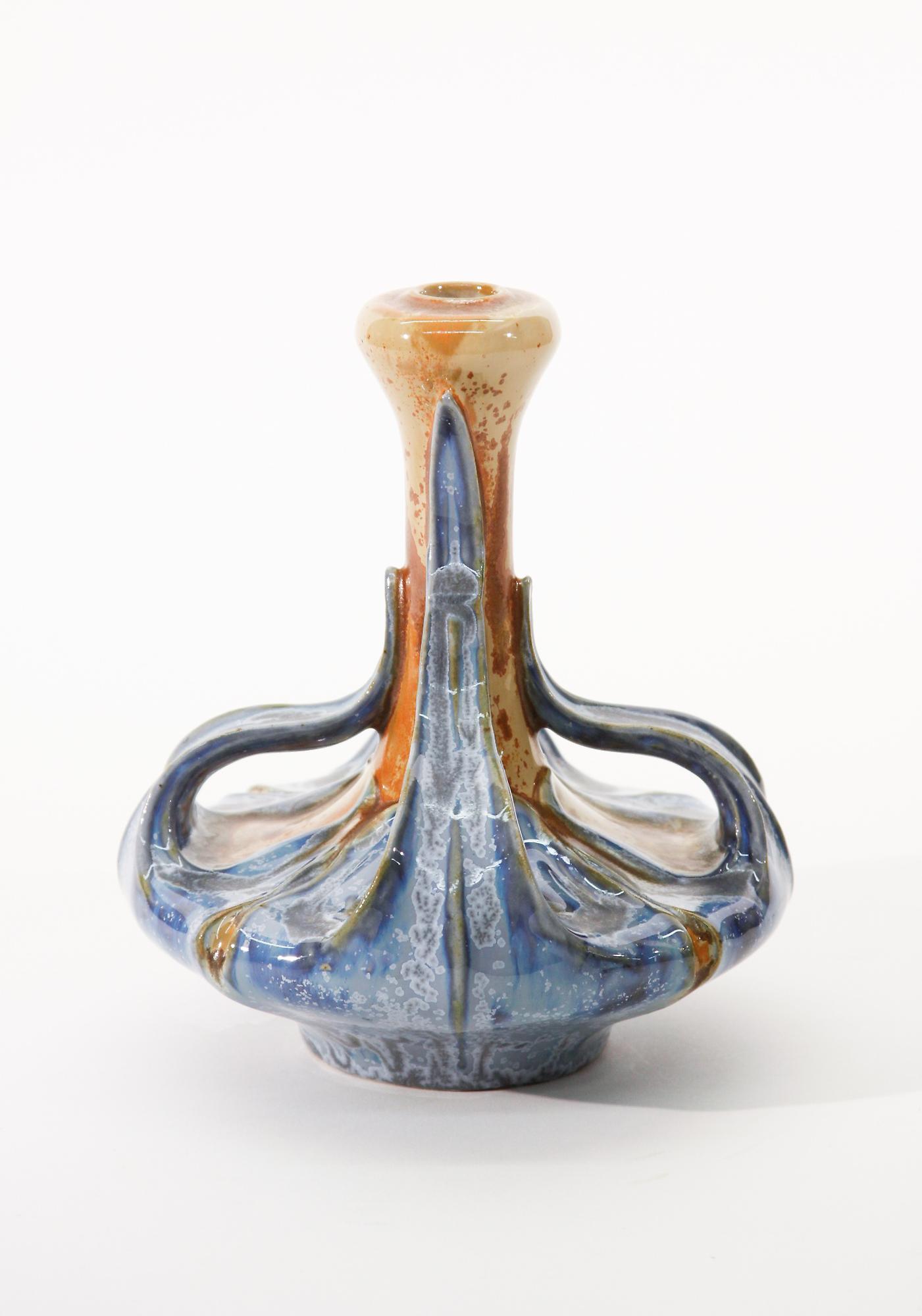 Sevres Mustard and Blue Vase 3