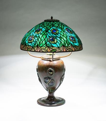 Tiffany Studios Peacock Table Lamp 1