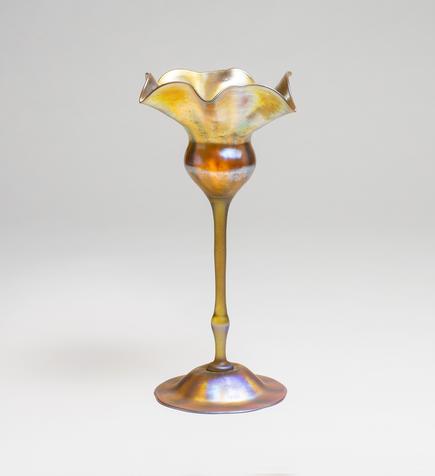 Tiffany Favrile Glass Ruffled Gold Flower Form 2