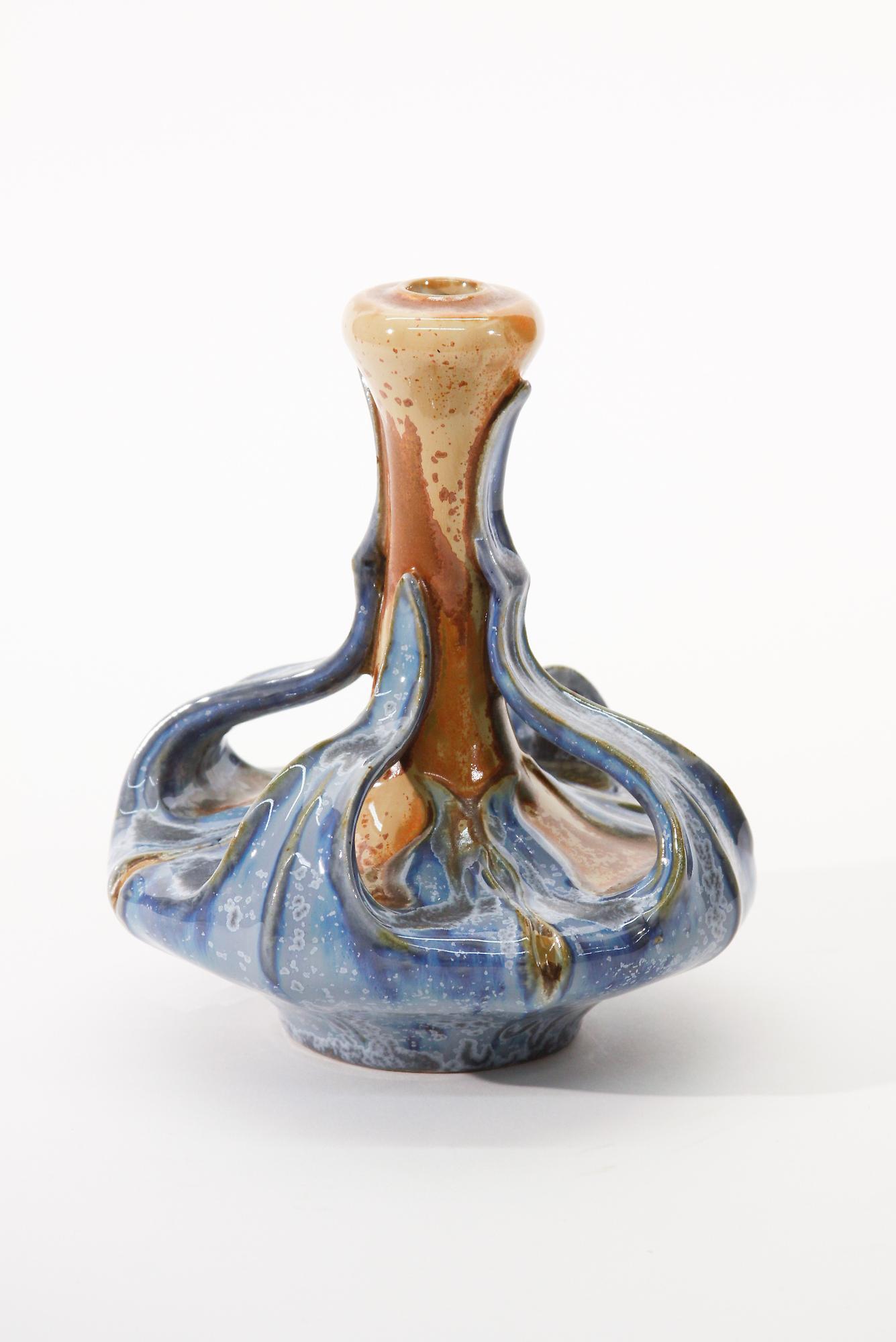 Sevres Mustard and Blue Vase 1