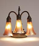 Tiffany Studios <br> 3-Light Lily Piano Lamp