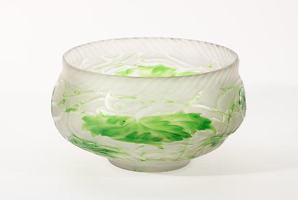 Tiffany Favrile Glass Intaglio Carved Bowl 1