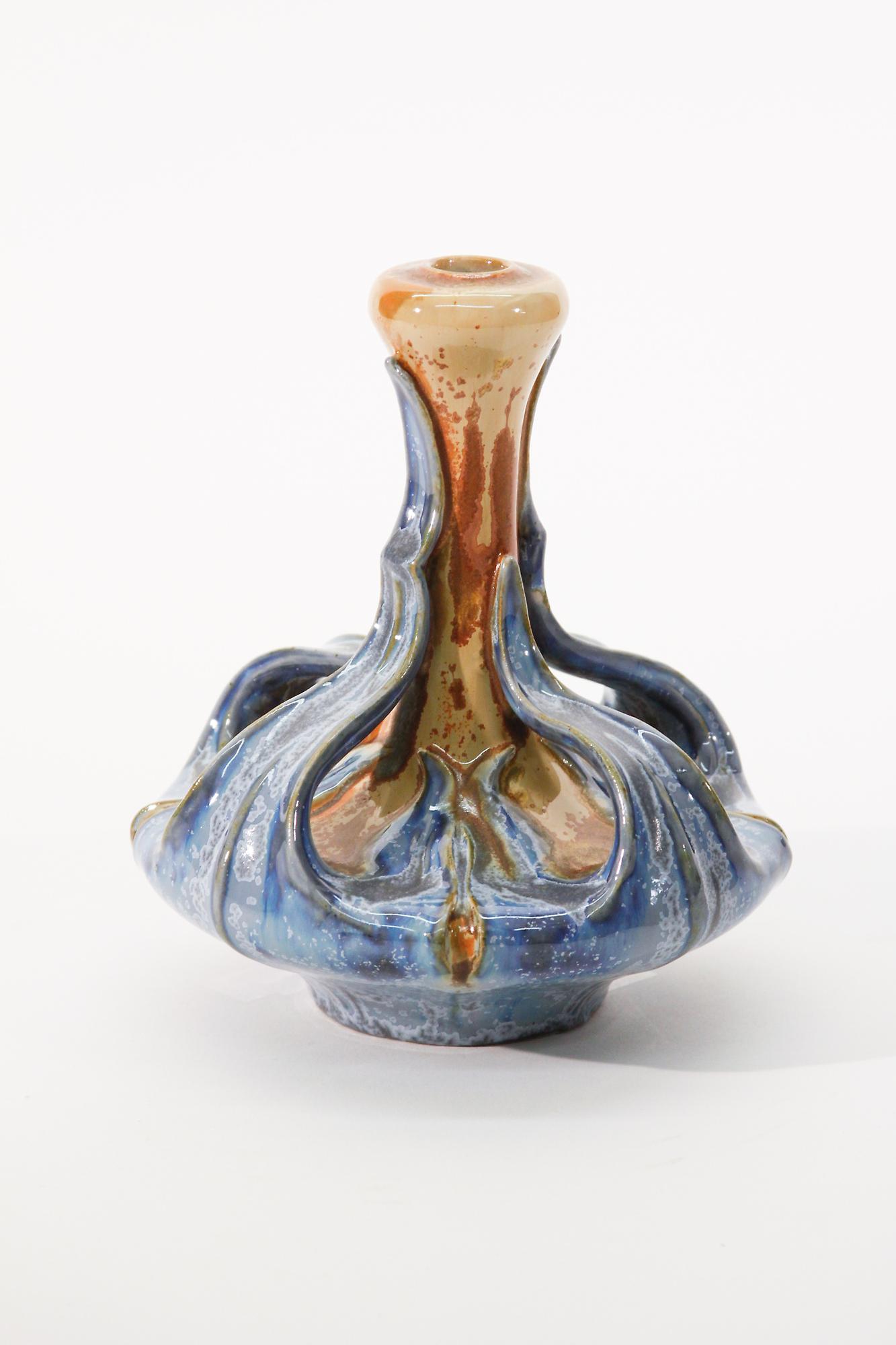 Sevres Mustard and Blue Vase 2