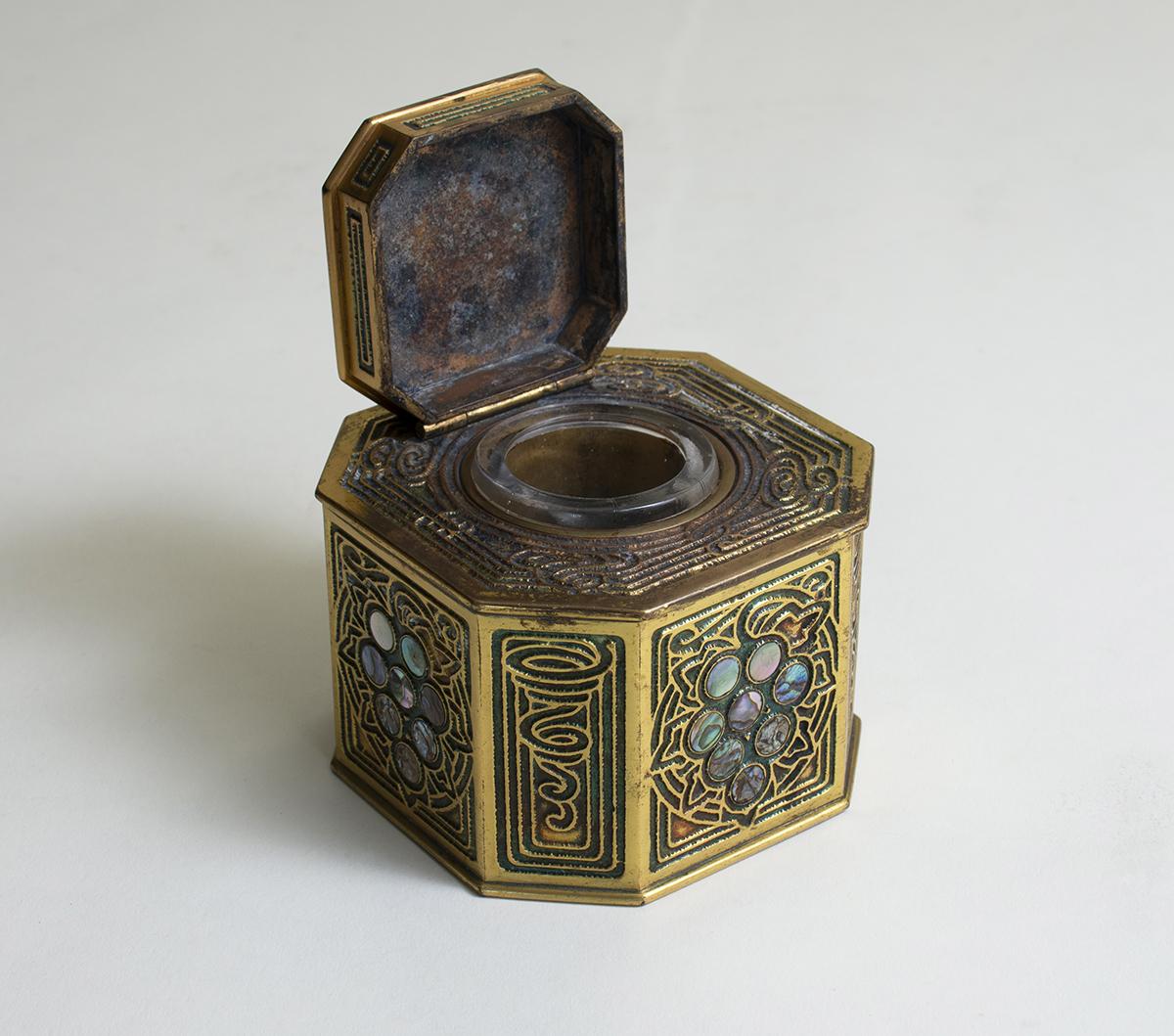 Tiffany Studios Abalone Inkwell 2