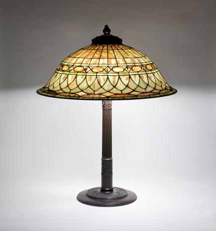 Tiffany Studios <br> Roman Helmet Table Lamp 1